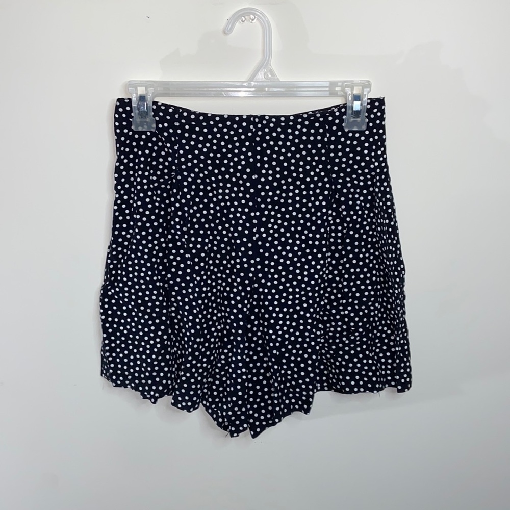 VINTAGE Byer Too! California Flowy Black w/ White Polka Dot Shorts